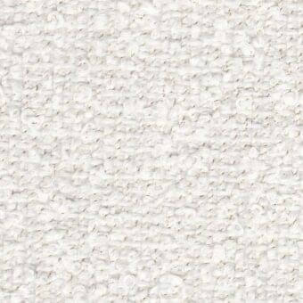 Off-white woven fabric texture with a nubby, looped pile and subtle vertical lines against a plain white backdrop.